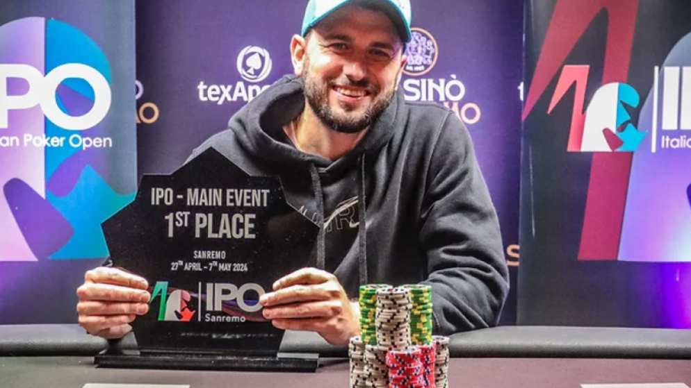 IPO Sanremo, Alessio Albore trionfa nel torneo di poker